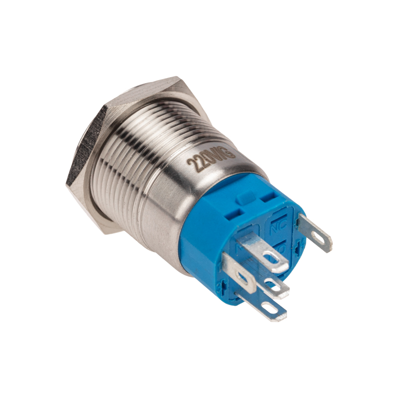 Кнопка антивандальная 19 250В Фикс (5с) ON-OFF/OFF-ON подсв/зеленая REXANT 36-3443