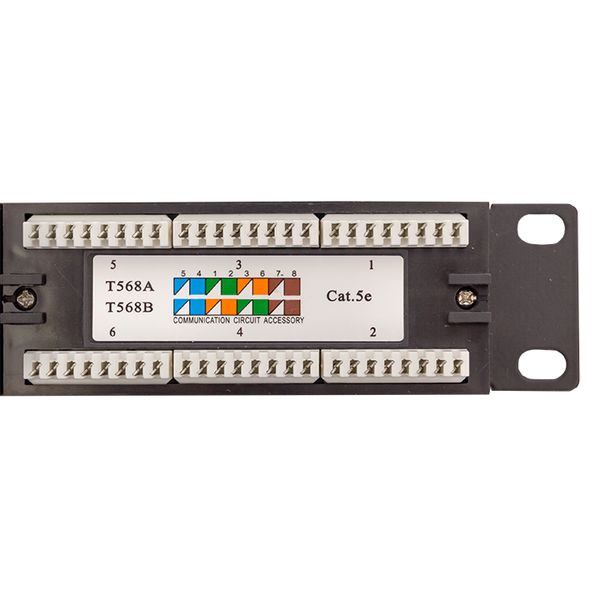 Патч-панель TERACOM 19'' Cat.5E 1U неэкранированная UTP 24 порта RJ-45 110 IDC EKF TRC-PPNL-5EUTP-1U24