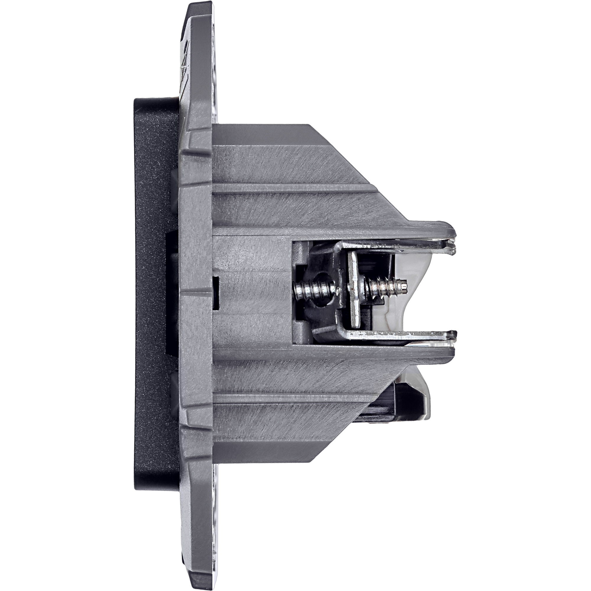 Розетка компьютерная двойная RJ45 категория 5Е UTP антрацит INSPIRIA IEK 673838