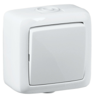 Выключатель одноклавишный наружный белый IP44 16А HEGEL ВА16-211