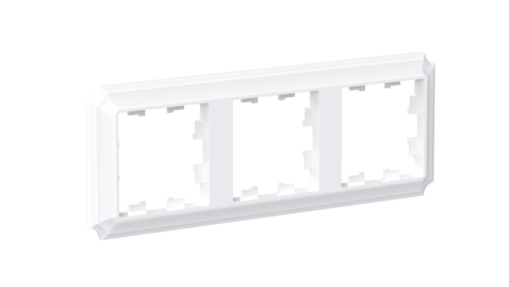 ATLASDESIGN ANTIQUE 3-постовая рамка, универсальная, БЕЛЫЙ Systeme Electric ATN100103