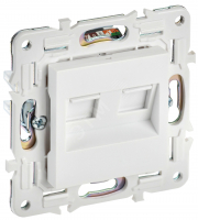 SKANDY Розетка компьютерная двойная RJ45 кат.6 SK-K04W арктический белый IEK SK-K20-2-K01