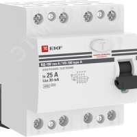 Устройство Защитного Отключения ВД-100 4P 25А/30мА (эл-мех, тип А) PROxima EKF elcb-4-25-30-em-a-pro