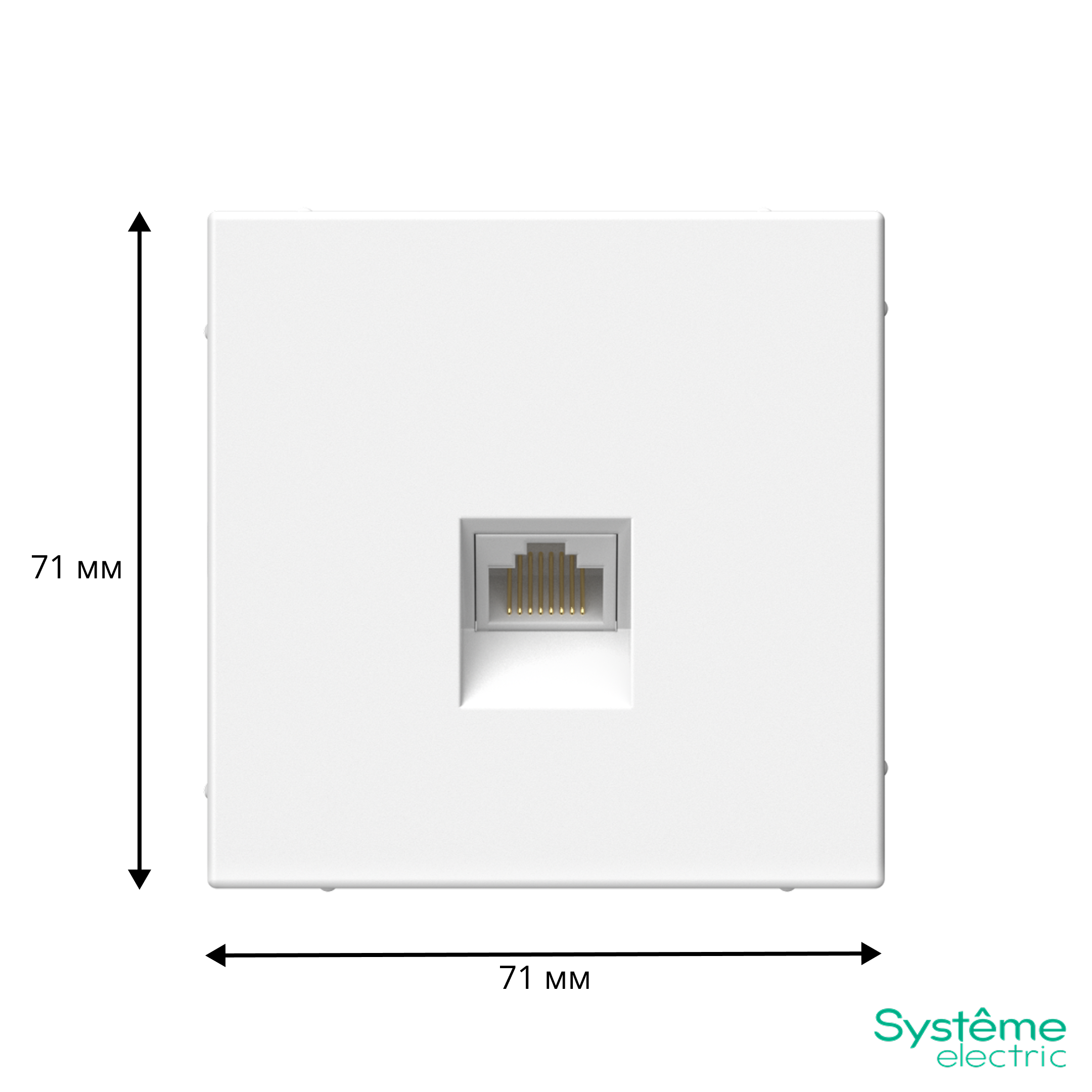ARTGALLERY розетка компьютерная RJ45, кат. 6A, механизм, белый Systeme Electric GAL000186