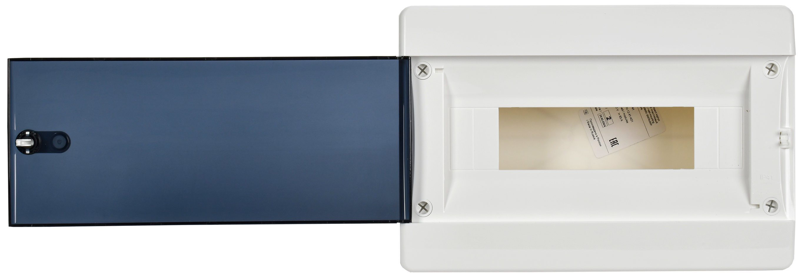 UNION Compact Корпус пластиковый ЩРН-П-12 IP41 черная прозрачная дверь IEK UIC-KP12-N-12-41-K01