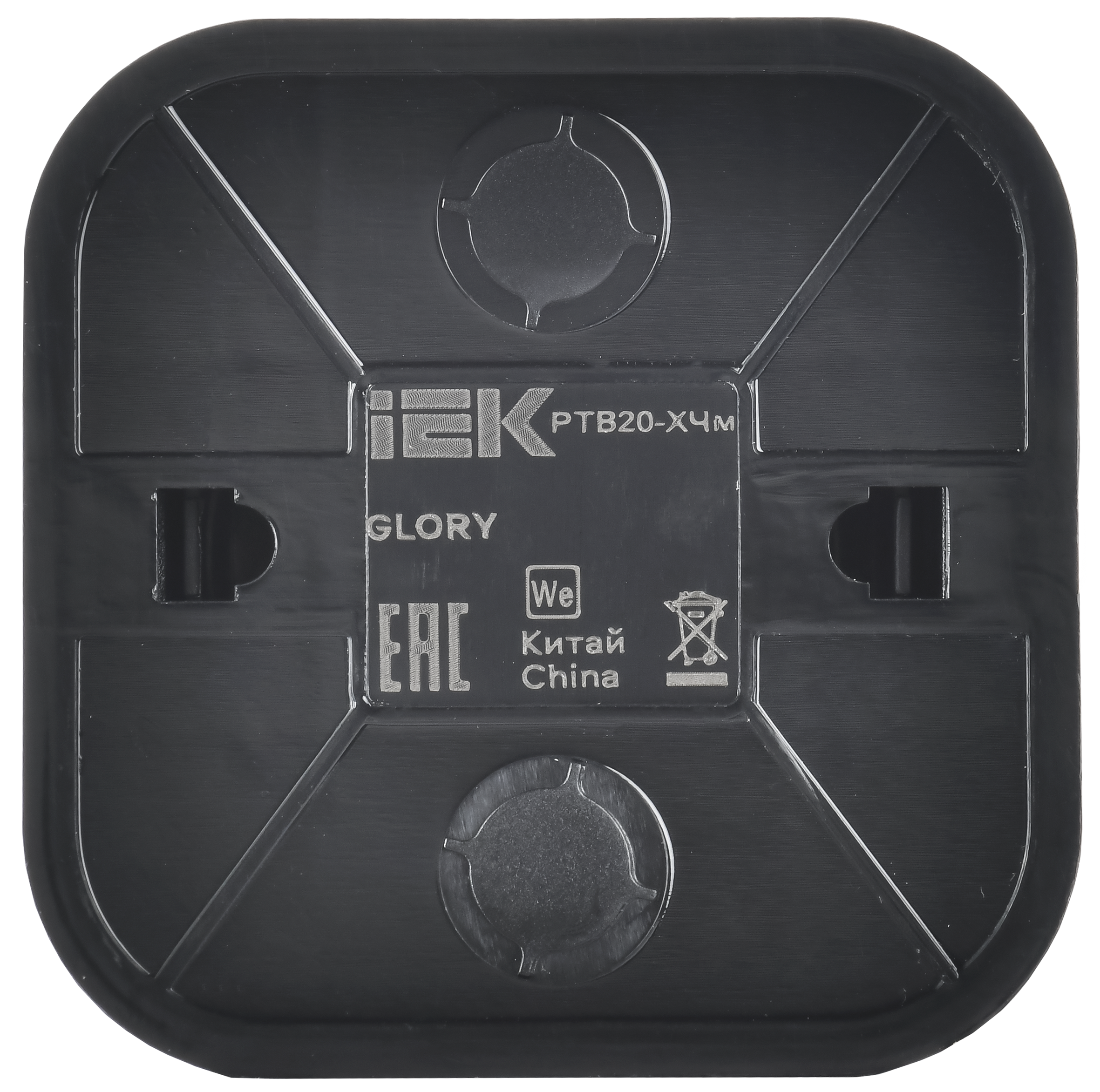 GLORY Розетка для открытой установки TV РТВ20-ХЧм черный матовый IEK EAH10-K02M