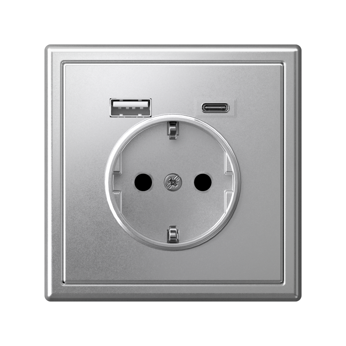 ARTGALLERY розетка 16А с 2 USB A+C, 5В/2,4А/3,0А, 2х5В/1,5А, механизм, алюминий Systeme Electric GAL000332