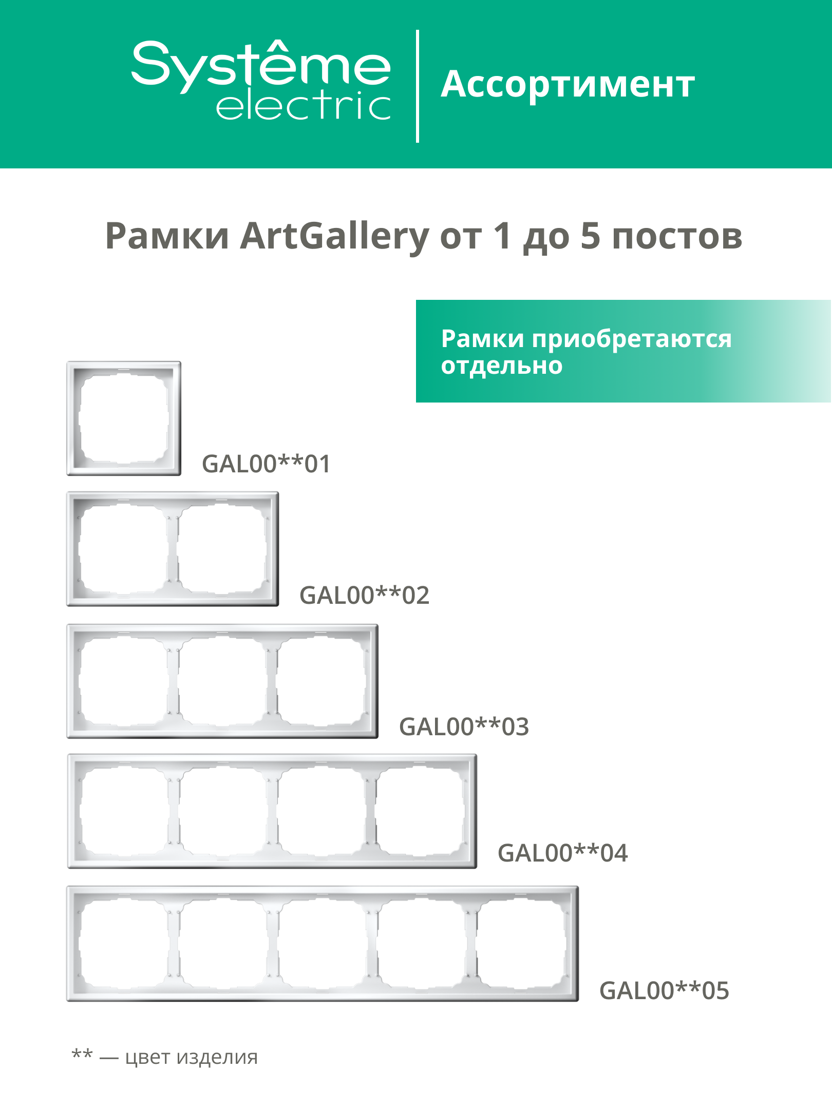 ARTGALLERY 2-клавишный ВЫКЛЮЧАТЕЛЬ, 10АХ, механизм, быстрозажимные клеммы, БЕЛЫЙ Systeme Electric GAL000151S