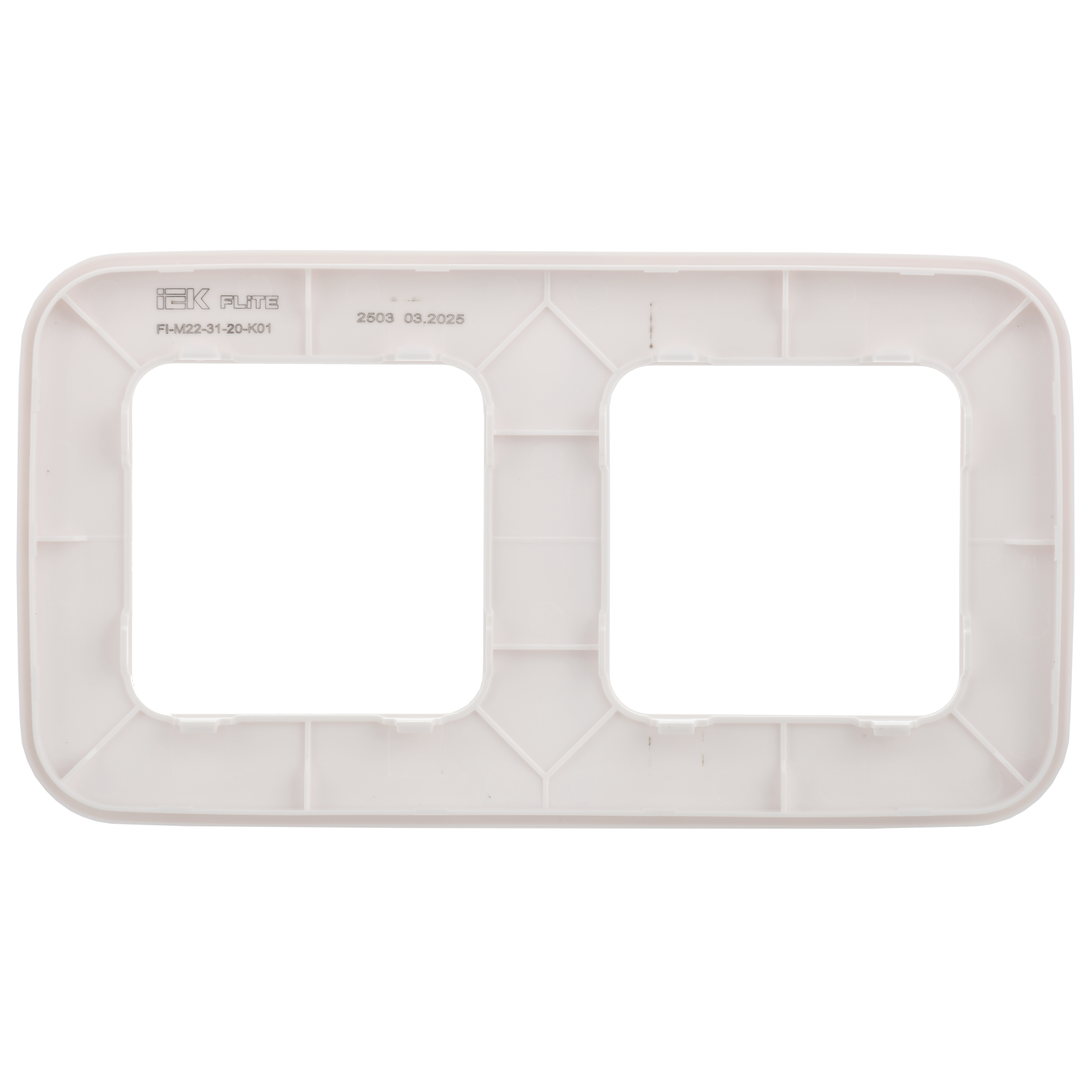 FLITE ARTISTIC Рамка 2-местная РУ-2-А-ФлБ белый IEK FI-M22-31-20-K01