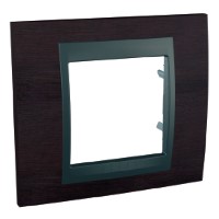 UNICAtop Рамка 1 пост дерево (венге/черный) Schneider Electric MGU66.002.2M3
