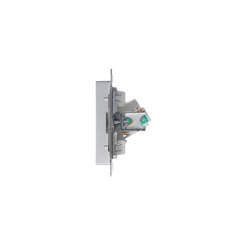Розетка ATLASDESIGN компьютерная RJ45 механизм алюминий Systeme Electric ATN000383