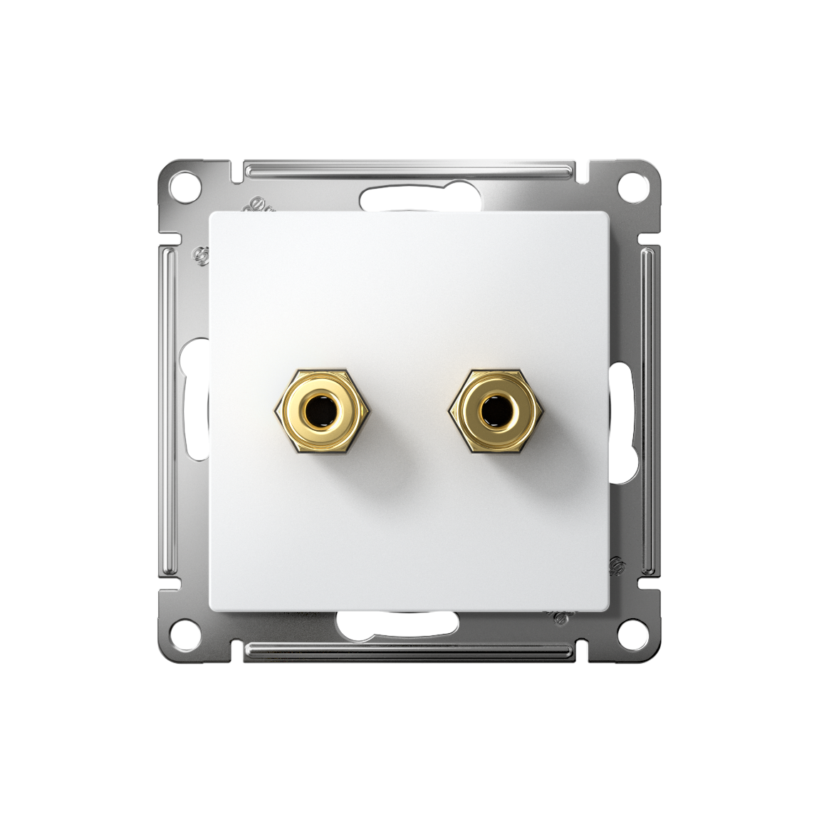 Аудиорозетка ATLASDESIGN двухместная белый Systeme Electric ATN000187