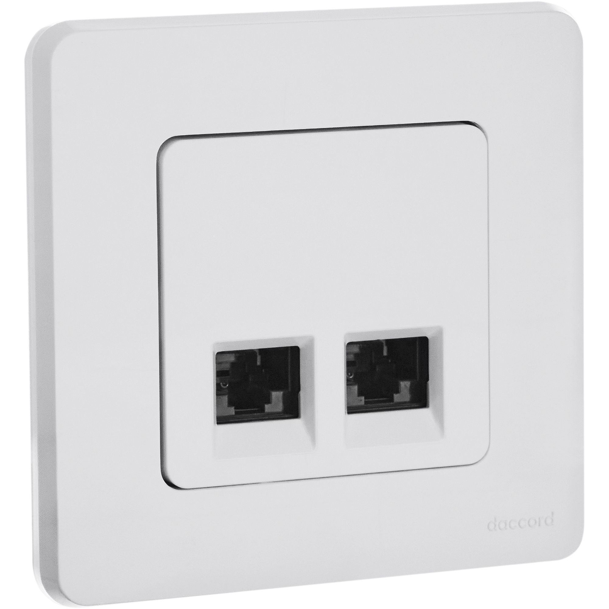 Розетка компьютерная двойная RJ45 категория 5Е UTP белый INSPIRIA IEK 673835