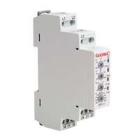Реле контроля фаз, 3 фазы + N, тип DRF, контроль напряжения , контроль обрыва фаз, котроль чередования фаз, контроль асимметрии, конфигурация контакта 2CO, 120-277В DKC DRF-3-7N