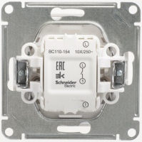 W59 Выключатель одноклавишный, 10АХ, механизм, белый Systeme Electric VS110-154-1-86