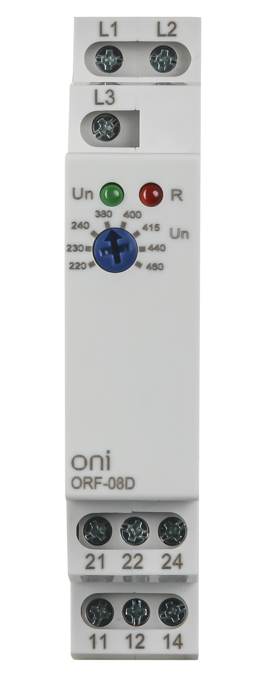 Реле фаз ORF-08D 3ф. 2 конт. 220-460В AC ONI ORF-08D-220-460VAC