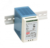 Блок питания AC-DC с функцией UPS, 96.6Вт, вход 90-264В АС,127-370В DC, выход 1: 13.8В,0-7 (4.5 ном.) А, выход зарядного устройства 13.8В,2.5А, в корпусе Mean Well DRC-100A Т02281683