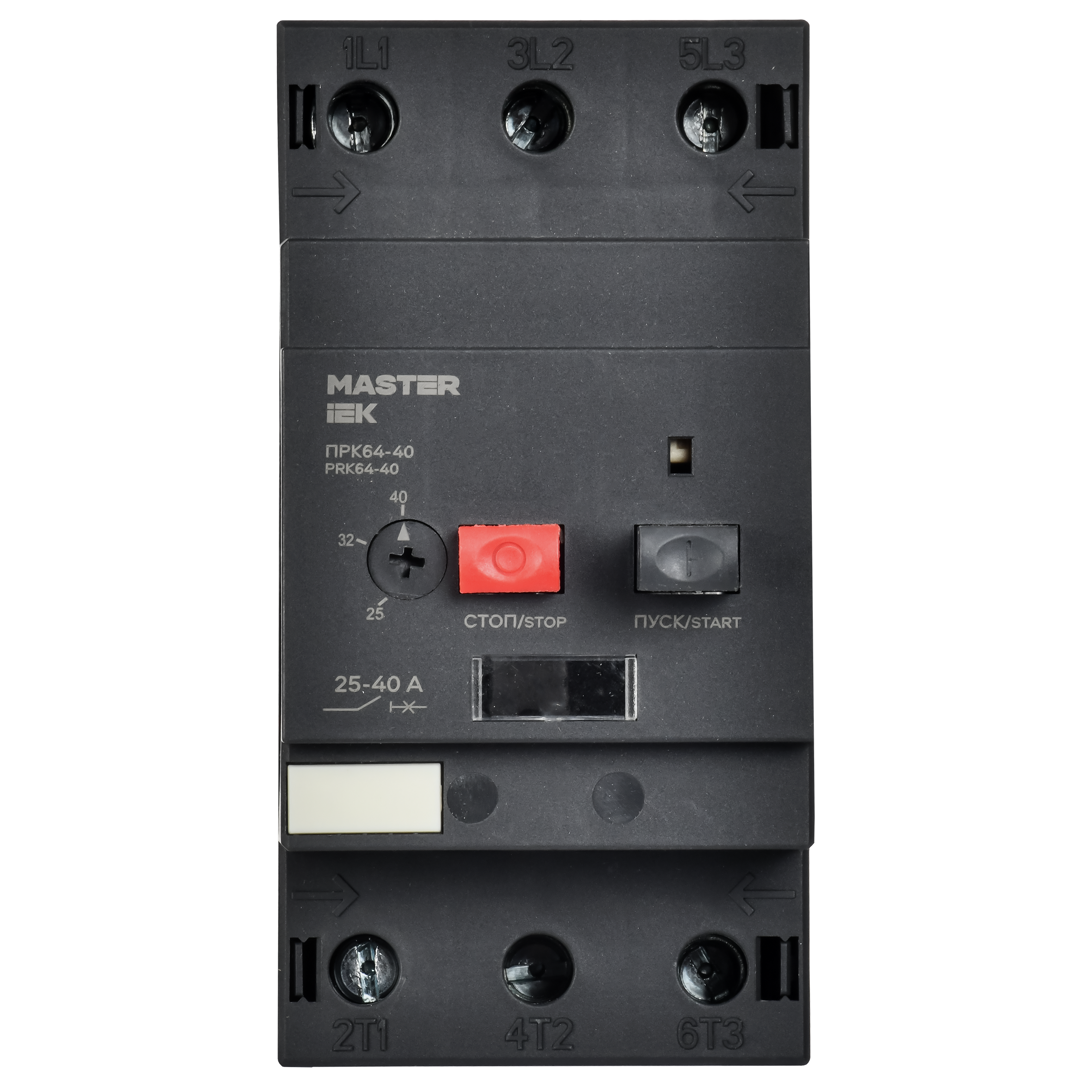 Выключатель защиты двигателя ПРК64-40 In=40A Ir=25-40A Ue 660В IEK DMS22-40