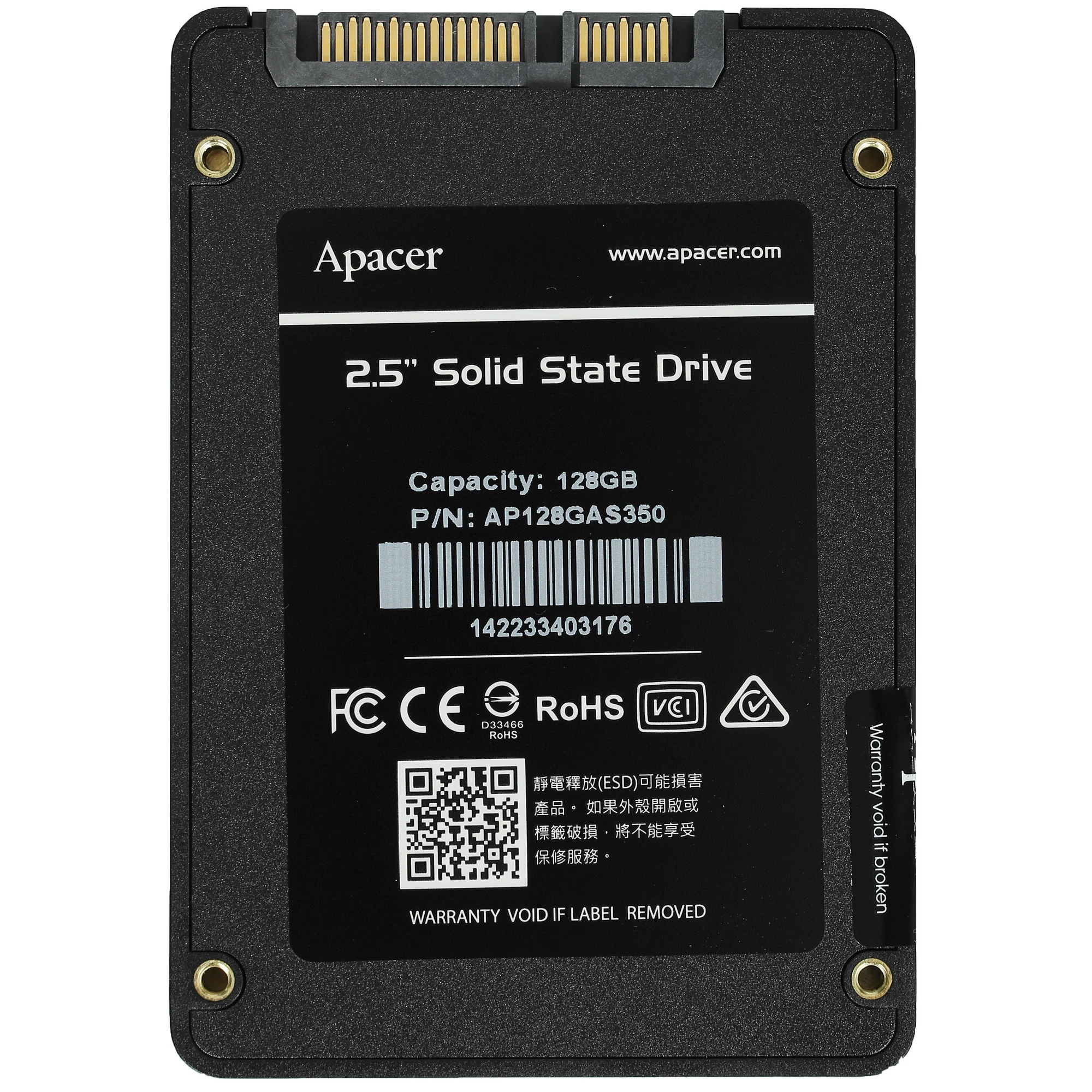 Накопитель SSD 2.5'' 128 ГБ AS350 PANTHER, SATAIII, 3D NAND TLC, 560/540 Мб/с Apacer AP128GAS350-1 75732