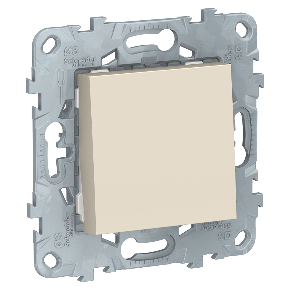 Переключатель UNICA NEW одноклавишный схема 6 10 AX 250 В бежевый Schneider Electric NU520344