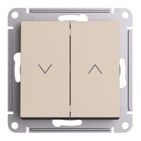 ATLASDESIGN 2-клавишный ВЫКЛЮЧАТЕЛЬ ЖАЛЮЗИ, 10А, мех., ПЕСОЧНЫЙ Systeme Electric ATN001219