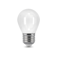 Лампа светодиодная филаментная LED 5 Вт 450 лм 4100К шар P45 нейтральный E27 AC 220В матовая колба Black Filament GAUSS 105202205