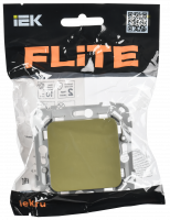 FLITE Выключатель 1-клавишный 10А ВС11-1-0-ФлО оливковый IEK FI-V10-0-10-1-K26