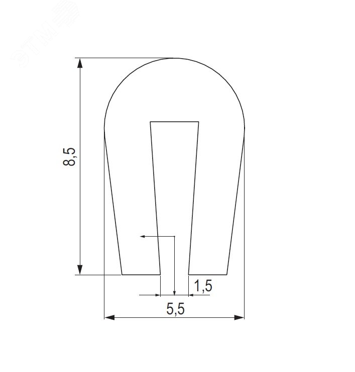 Профиль для защиты кромок лотка DKC 37559R