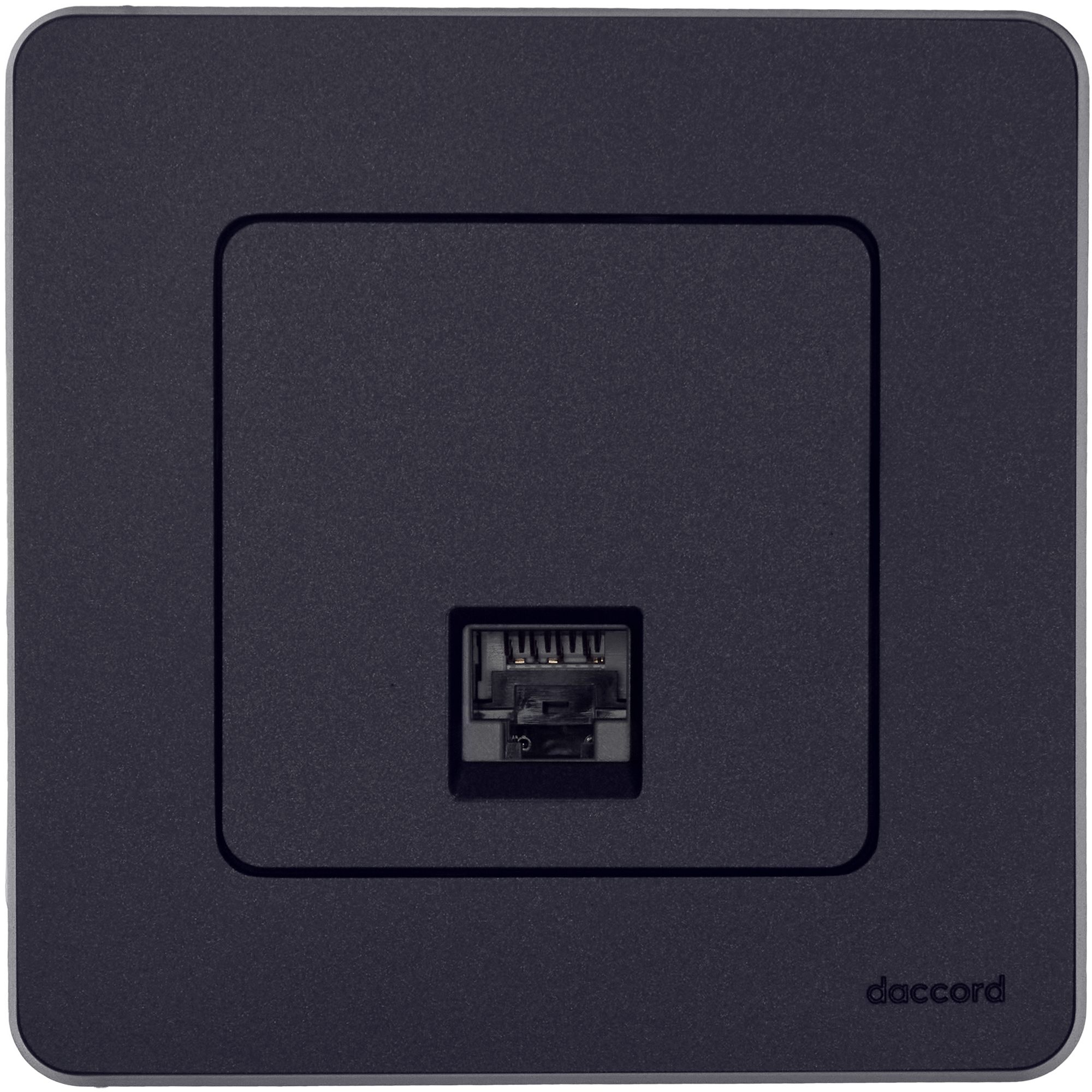 Розетка компьютерная RJ45 категория 6 UTP антрацит INSPIRIA IEK 673833