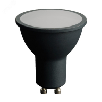 Лампа светодиодная LED 8вт 230в GU10 теплый черный корпус .PRO FERON LB-1608 48958