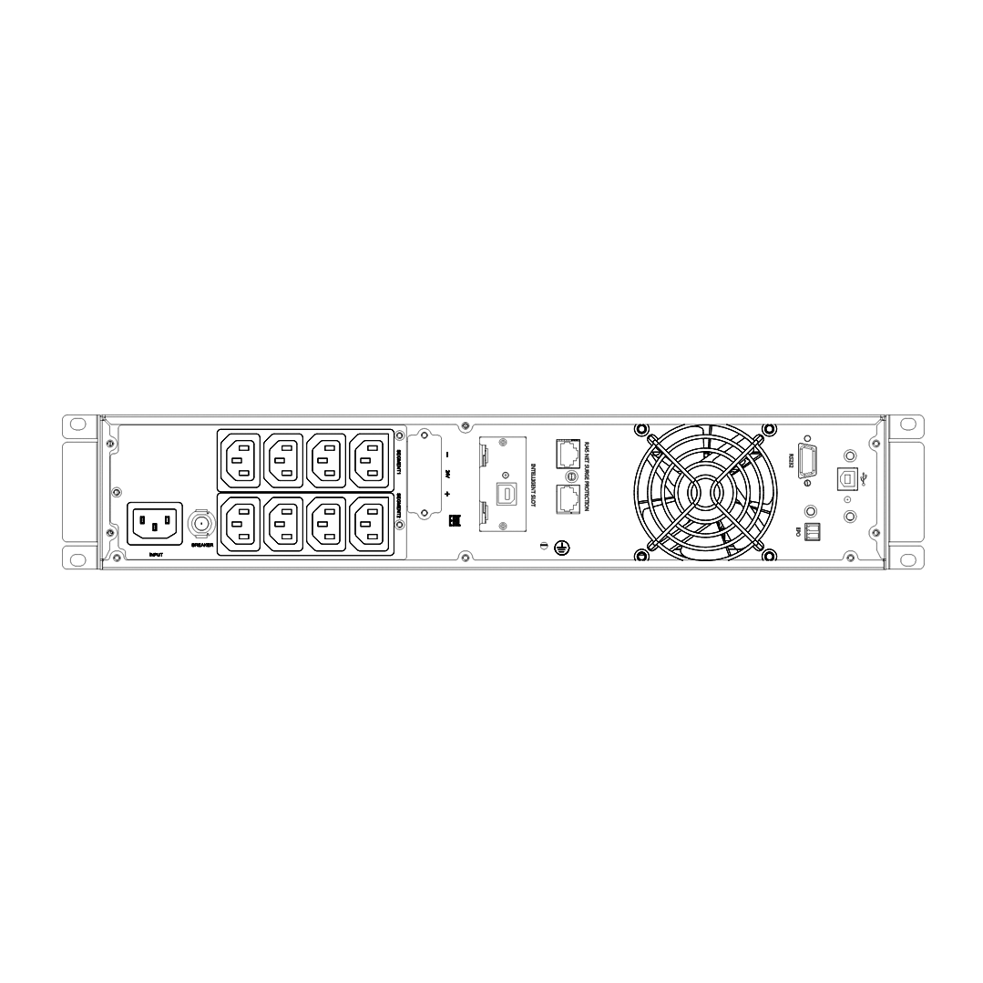 Источник бесперебойного питания Online, SKAT-UPS 1000-RACK-ON-E P3, 1000 ВА/1000 Вт, 1/1, Rack/Tower, внешн. АКБ 24В, 8хC13 Бастион 8763