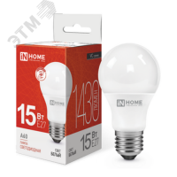 Лампа светодиодная LED-A60-VC 15Вт 230В Е27 4000К 1430Лм IN HOME IN-HOME 4690612020273