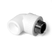 Угольник 32x1' НР комбинированный, полипропиленовый, белый PRO AQUA PA27018P