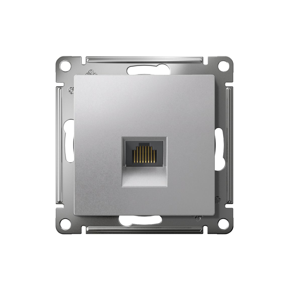 Розетка ATLASDESIGN компьютерная RJ45 механизм алюминий Systeme Electric ATN000383