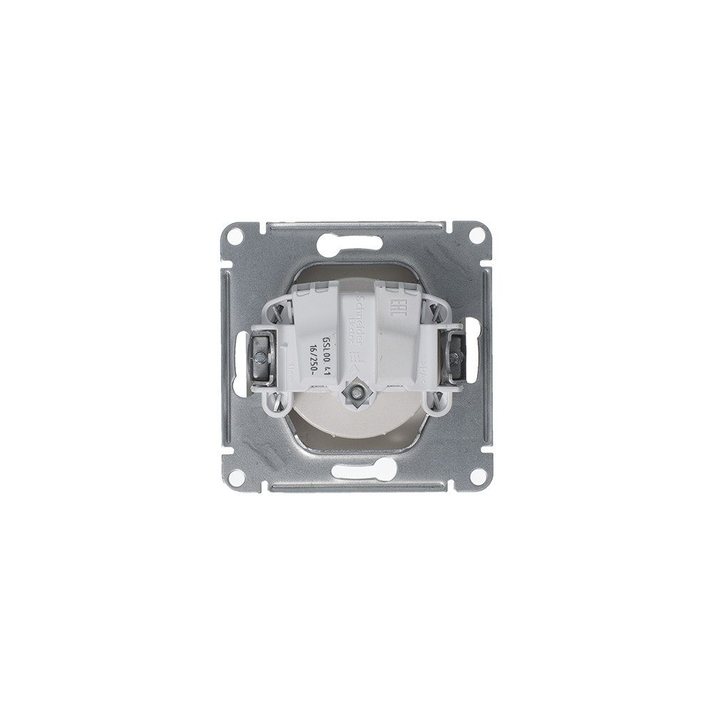 GLOSSA розетка с заземлением платина Systeme Electric GSL001243