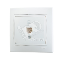 MIRA Розетка компьютерная RJ45x1 белая Lezard 701-0202-139