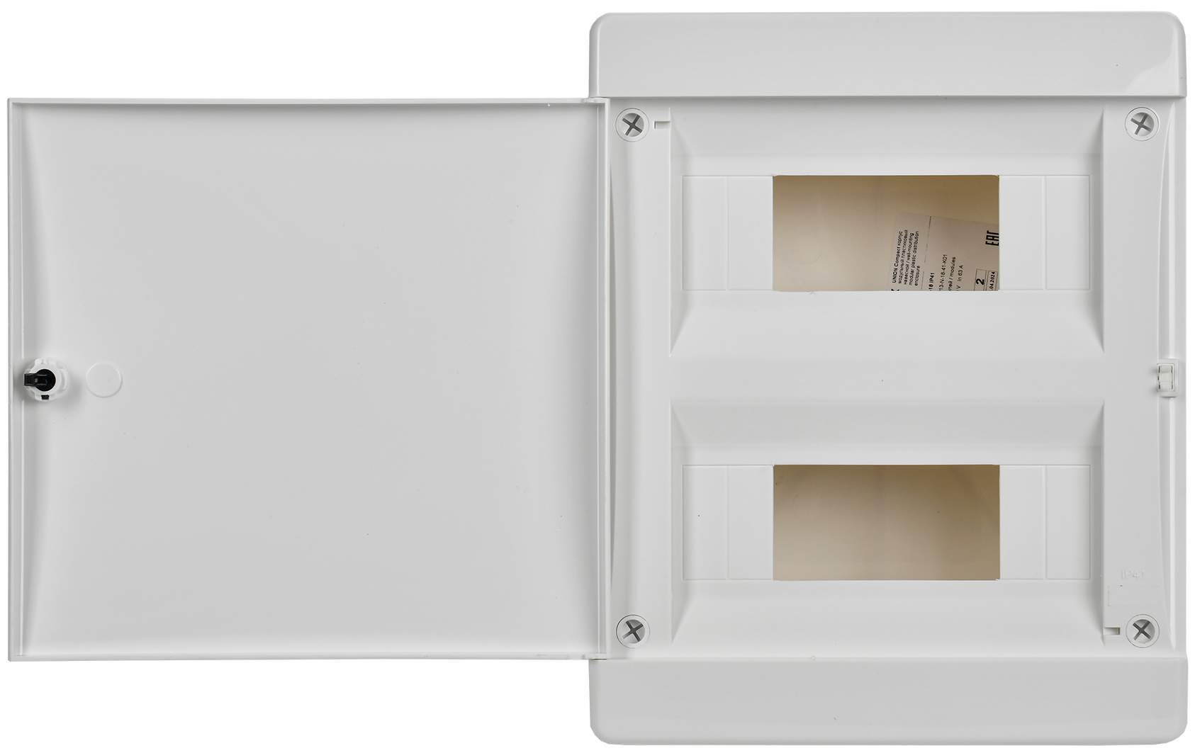 UNION Compact Корпус пластиковый ЩРН-П-18 IP41 белая дверь IEK UIC-KP13-N-18-41-K01