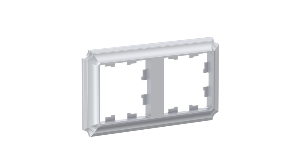 ATLASDESIGN ANTIQUE 2-постовая рамка, универсальная, АЛЮМИНИЙ Systeme Electric ATN100302