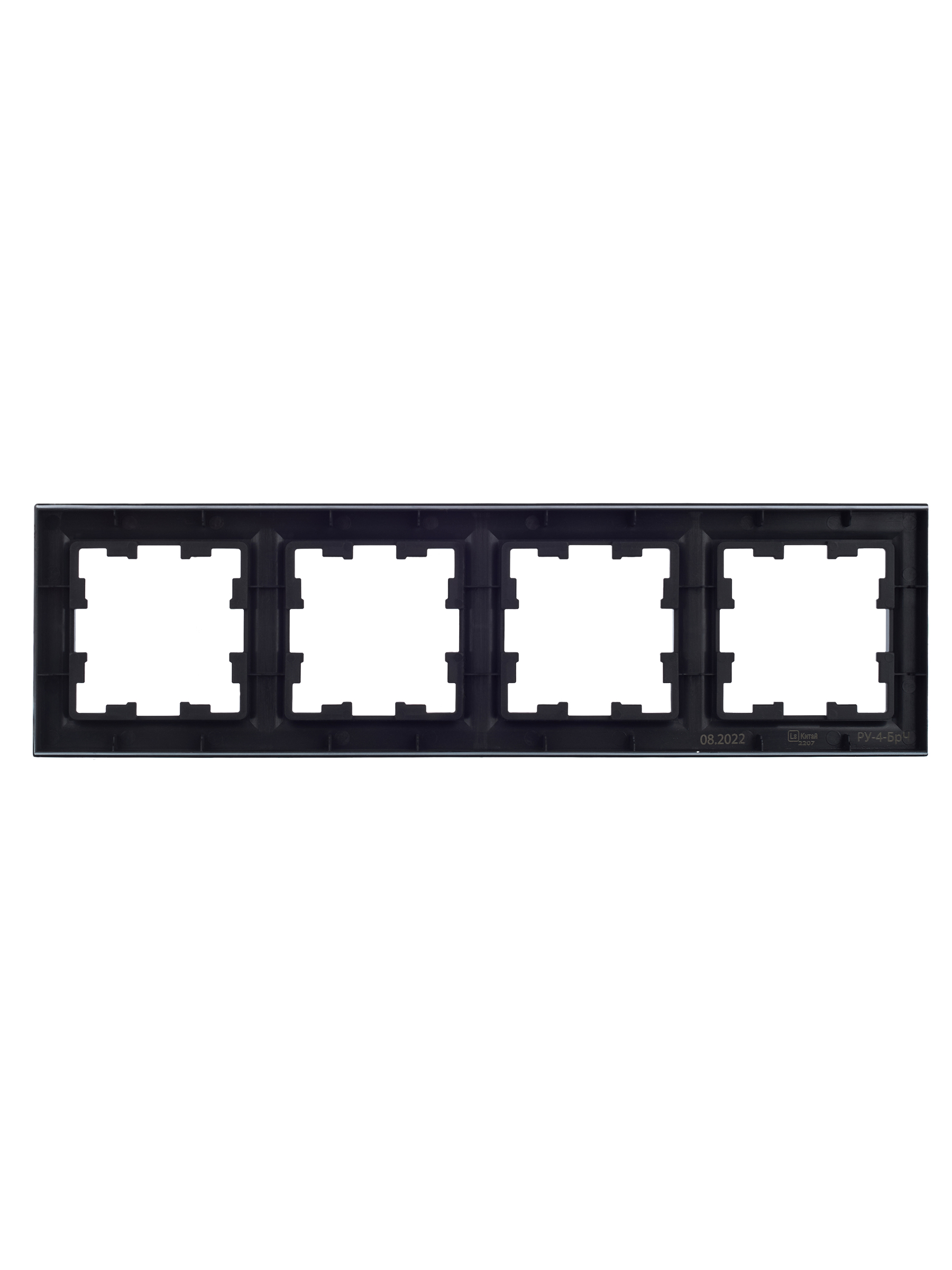 BRITE Рамка 4 поста РУ-4-БрЧ черный IEK BR-M42-K02