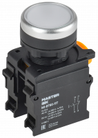 Кнопка с фиксацией d=22мм 1NO+1NC белая MASTER IEK MI-BT60-11T-3-21-K01