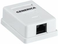 Розетка информационная настенная RJ45 категории 5Е UTP 1 порт GENERICA Generica CS2-1C5EU-12-G