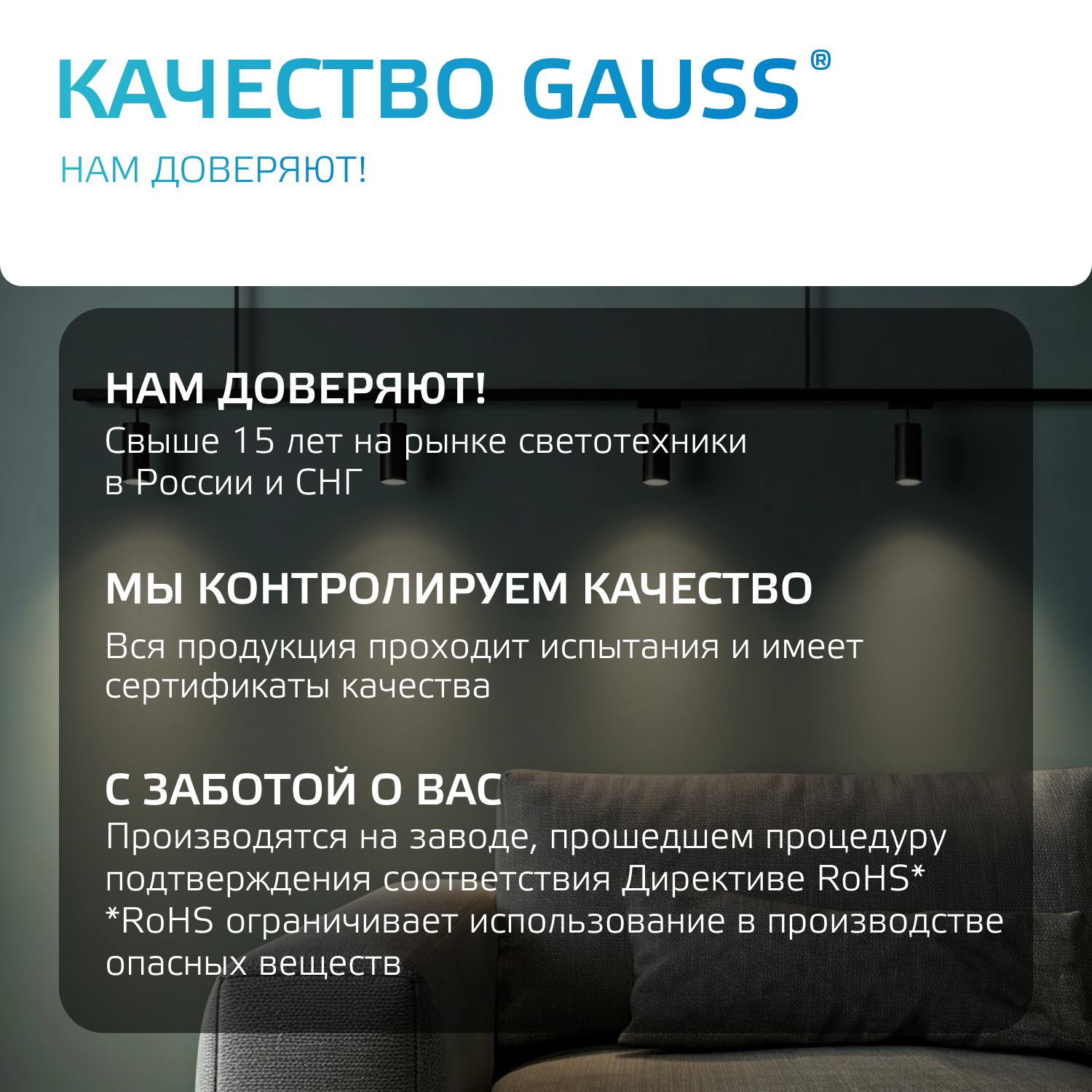 Адаптер для подключения светильника к трековой системе AC 220В Черный IP20 Track Gauss GAUSS TR124