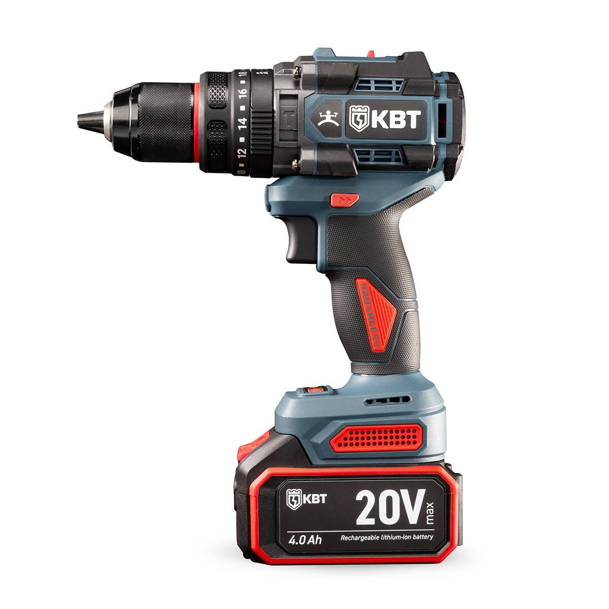 Дрель-шуруповерт DB-20-160 ударная аккумуляторная бесщеточная с максимальным размером оснастки до 13мм КВТ 104531