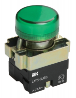Индикатор LAY5-BU63 зеленого цвета диам. 22мм IEK BLS50-BU-K06