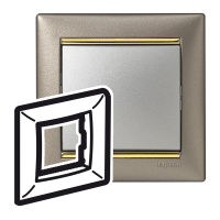 VALENA Рамка 1 пост титан-золото Legrand 770361