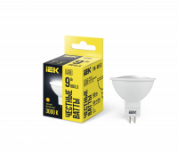Лампа светодиодная MR16 софит 9Вт 230В 3000К GU5.3 IEK LLE-MR16-9-230-30-GU5 