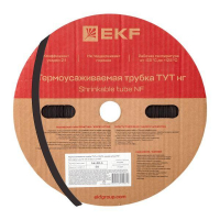 Трубка термоусаживаемая ТУТ нг 30/15 черная рулон PROxima EKF tut-30-b