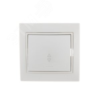 Выключатель одноклавишный, проходной, с белой вставкой Lezard 701-0202-105