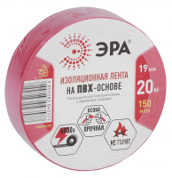 Изолента ПВХ 19мм*20м красная (10/200/6400) ЭРА C0036541