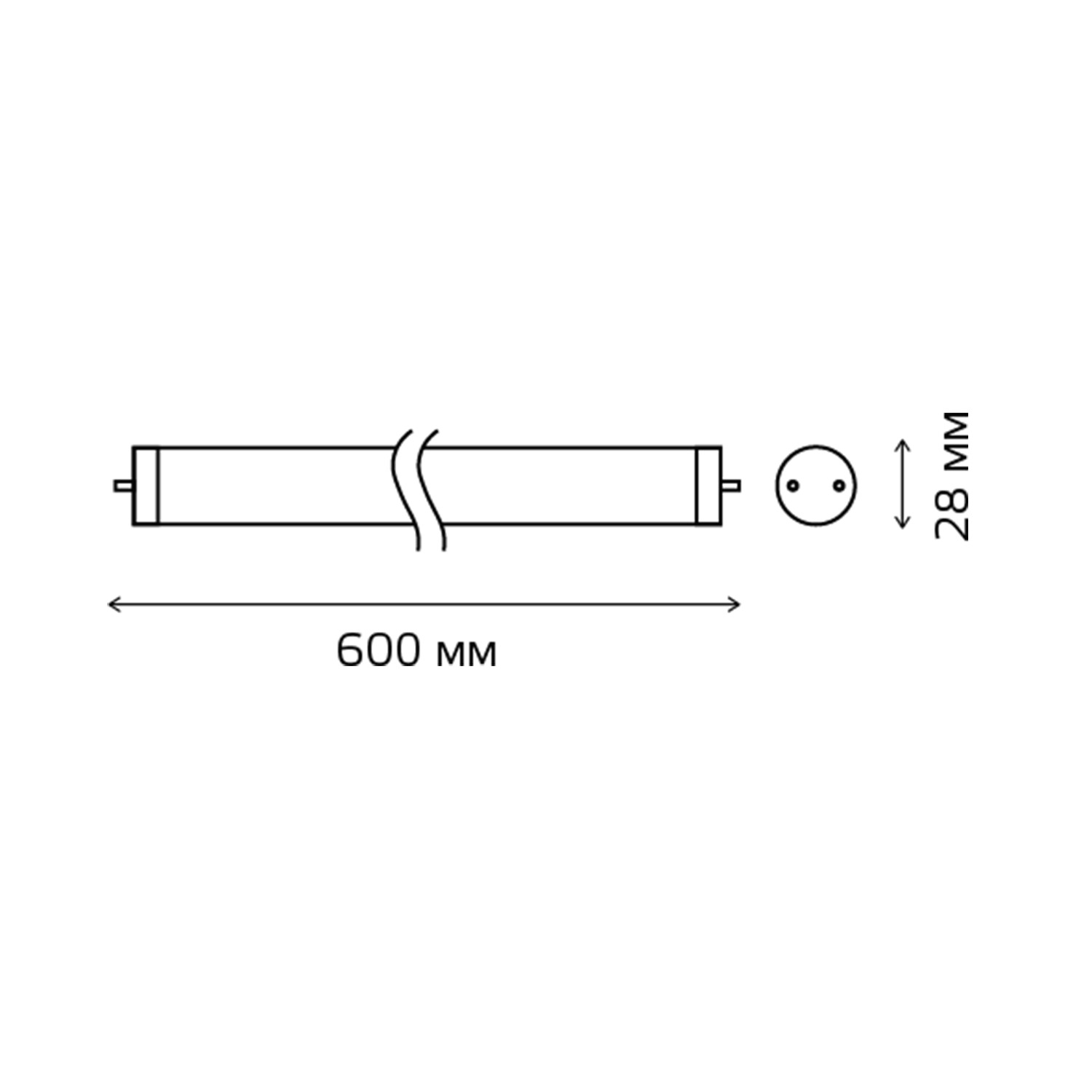 Лампа светодиодная LED 10 Вт 800 лм 6500К AC180-240В G13 трубка Т8 холодная стеклянная Elementary Gauss GAUSS 93030